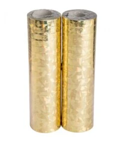 2 Stelle Filanti Metal. Oro Ologrammi 18 Rot. Mm. 7 Mt. 4 Ca.