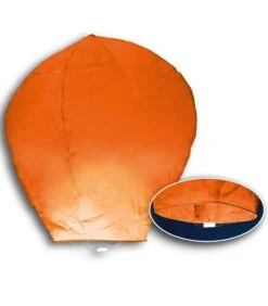 3 Mongolfiere Arancioni H. Cm. 95 Ca.