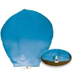 3 Mongolfiere Azzurre H. Cm. 95 Ca.