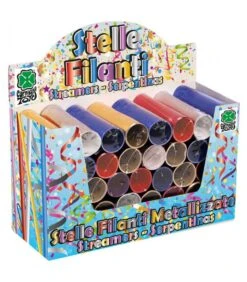 40 Stelle Filanti Metallizzate 18 Rotolini Mm. 7 Mt. 4 Ca.