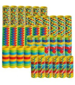 6 Stelle Filanti Bistampa (stesso Disegno) 9 Rotolini Mm.14 Mt.4 Ca.in Termoretraibile