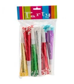 6 Trombe Metal. Ologrammi L. Cm. 19 Ca. -Pelatelli 6 trombe metal ologrammi l cm 19 ca 1