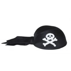 BANDANA NERA IN STOFFA PIRATA