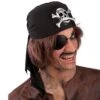 Bandana Pirata Lusso Nera Teschio -Pelatelli bandana pirata lusso nera teschio
