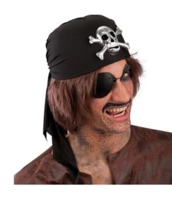 Bandana Pirata Lusso Nera Teschio