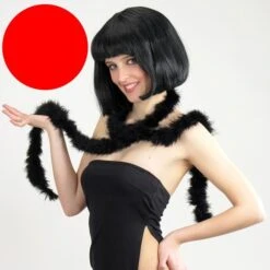 BOA DI MARABOUT ECONOMICO ROSSO LUNGH.CM. 180