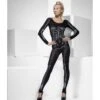 BODY NERO CON STAMPA DA SCHELETRO -Pelatelli body nero con stampa da scheletro