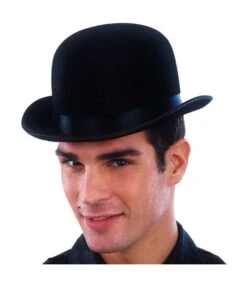 Bombetta Nera In Velluto E Feltro (TG. 59)