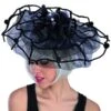 CALOTTA IN FELTRO NERO Con TULLE,RAGNATELA E RAGNO DIAM.CM.45
