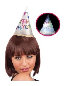Cappellino Luminoso Happy New Year In Plastica (batt.incl.) H. Cm. 18 Ca.