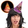 Cappellino Viola Halloween In Plastica (batt.incl.) H.cm. 18 Ca. -Pelatelli cappellino viola halloween in plastica battincl hcm 18 ca