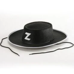 CAPPELLO CAVALIERE NERO ADULTO IN FELTRO