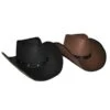 CAPPELLO COW-BOY MARRONE / NERO IN FELTRO