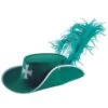 CAPPELLO D'ARTAGNAN VERDE Con PIUMA STRUZZO -Pelatelli cappello d artagnan verde con piuma struzzo