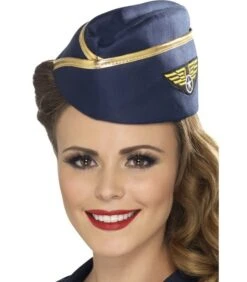 CAPPELLO DA HOSTESS BLU E ORO