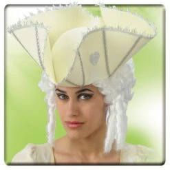 CAPPELLO DAMA VENEZIANA CON PASSAMANERIA E DECORAZIONI ARGENTO