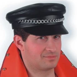 CAPPELLO MOTOCICLISTA IN ECOPELLE