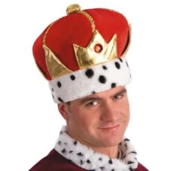 CAPPELLO RE IN VELLUTO E PELOUCHE