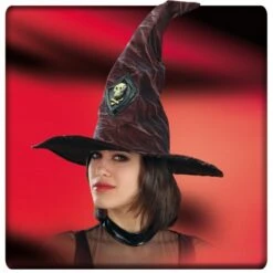 CAPPELLO STREGA EFFETTO STROPICCIATO (MODELLABILE) H.CM. 45 CA.