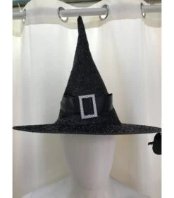 CAPPELLO STREGA LUCCICANTE FIBIA NERA