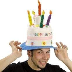 CAPPELLO TORTA DI COMPLEANNO IN VELLUTO