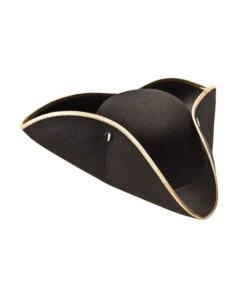 CAPPELLO TRICORNO NERO IN FELTRO