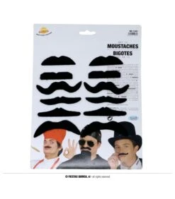 Cartoncino 12 Baffi Assortiti