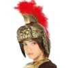 CASCO ROMANO BAMBINO ORO CON PIUMA