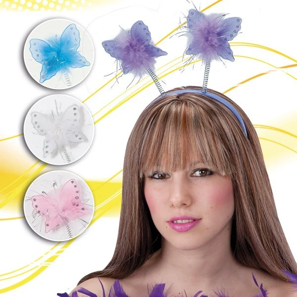 CERCHIETTO FARFALLE CON GLITTER Colori Assortiti 3 CERCHIETTO FARFALLE CON GLITTER Colori Assortiti