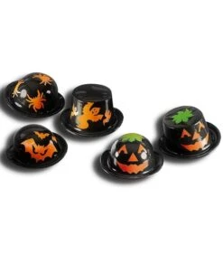 Cilindro E Bombetta In Plastica Decorata