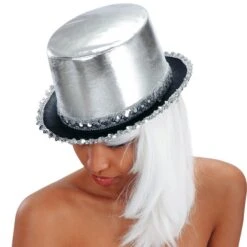 CILINDRO IN FELTRO CON RASO ARGENTO