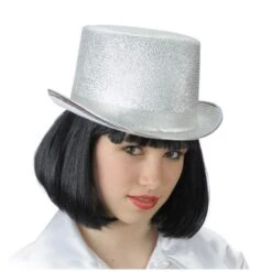 CILINDRO IN FELTRO LAME' ARGENTO