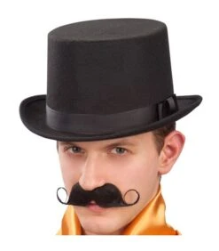 Cilindro Nero Lusso In Feltro Di Lana (taglia 59) H. Cm. 13 Ca.