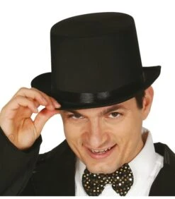 CILINDRO NERO VELLUTATO ADULTO