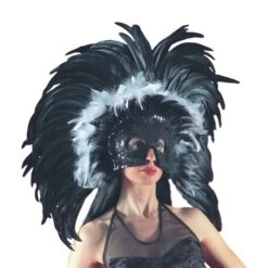 COPRICAPO Con MASCHERA (BIANCO-NERO)