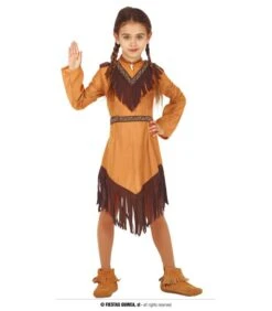 Costume Indiana Pelle Rossa 3-4 Anni