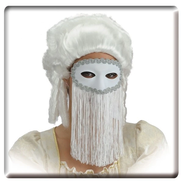 DOMINO SCAMOSCIATO BIANCO Con Frangia E PASSAMANERIA 3 DOMINO SCAMOSCIATO BIANCO Con Frangia E PASSAMANERIA