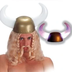 Elmo Vikingo Con Corna Con Luci Led (batt.incl.)