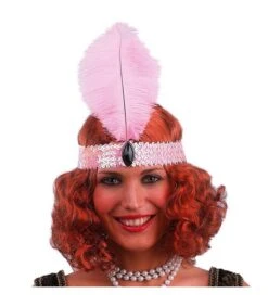 Fascia Charleston Rosa In Paillettes