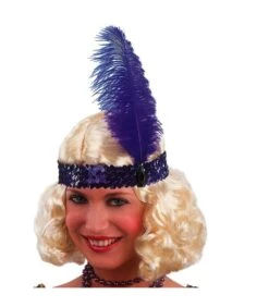 Fascia Charleston Viola In Paillettes