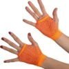 Guanti Arancione Fluo A Rete (senza Dita) Corti -Pelatelli guanti arancione fluo a rete senza dita corti