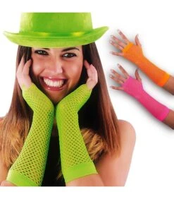 Guanti Fluo A Rete (senza Dita) Col.ass. L. Cm. 22 Ca.