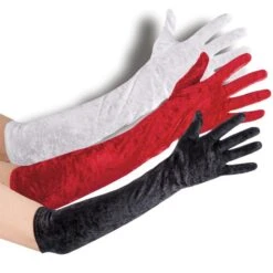 GUANTI IN CINIGLIA LUNGH.CM.50 Colori Assortiti