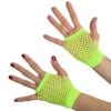 Guanti Verde Fluo A Rete (senza Dita) Corti