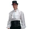 JABOT IN RASO E PIZZO BIANCO Con APPLICAZIONE -Pelatelli jabot in raso e pizzo bianco con applicazione