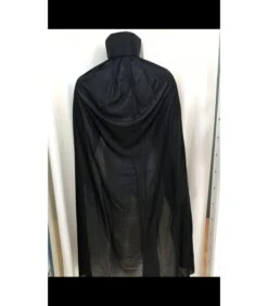 MANTELLO NERO CON COLLETTO 140CM