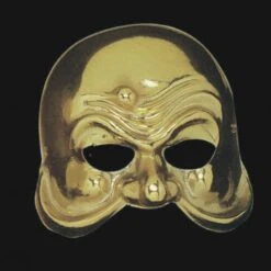 MASCHERA ARLECCHINO SERVITORE METALLIZZATO ORO