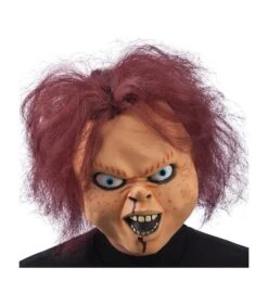 MASCHERA BAMBOLA HORROR IN LATTICE Con Capelli