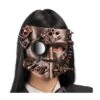 MASCHERA BAUTTA STEAMPUNK RAME IN PLASTICA RIGIDA Con SPECCHIETTO -Pelatelli maschera bautta steampunk rame in plastica rigida con specchietto