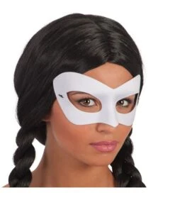 Maschera Bianca In Tessuto Cav.